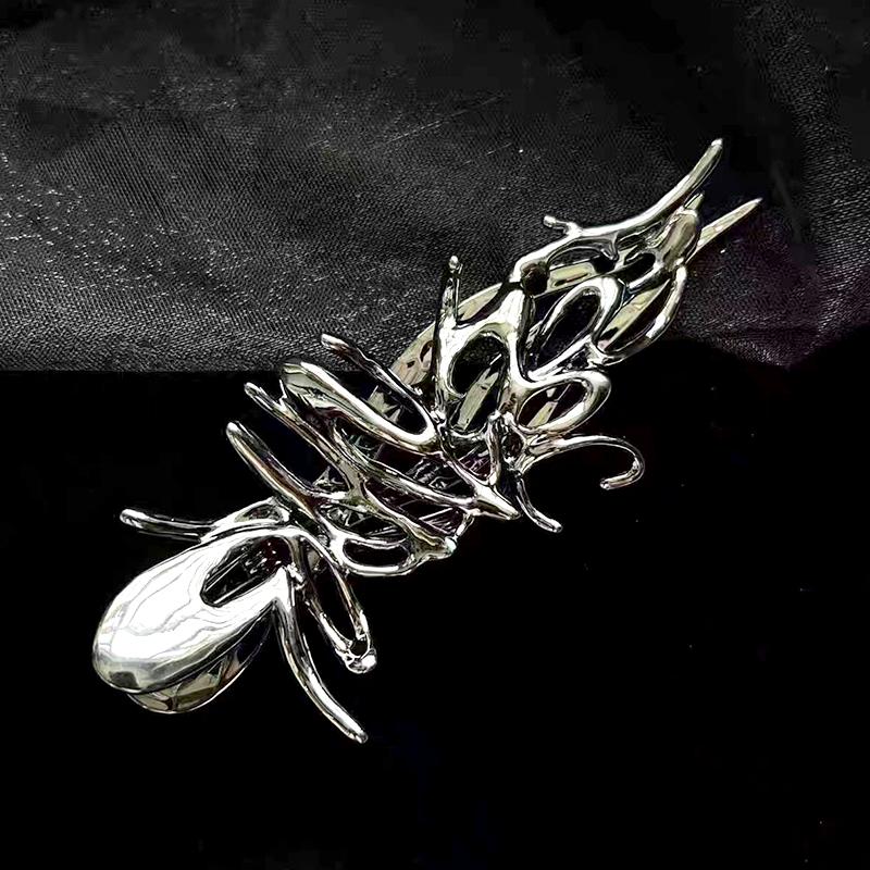 1 шт. металлический зажим для волос, нескользящий, персональный зажим в виде акулы, жидкий, выдолбленный, крепкий, захватывающий волосы, зажим в виде утконоса