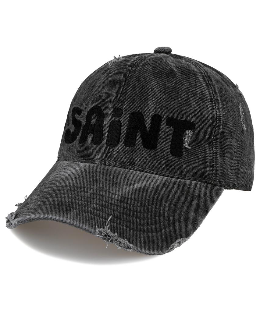 Кепка Saint Damaged Pigment Ball Cap - Угольный