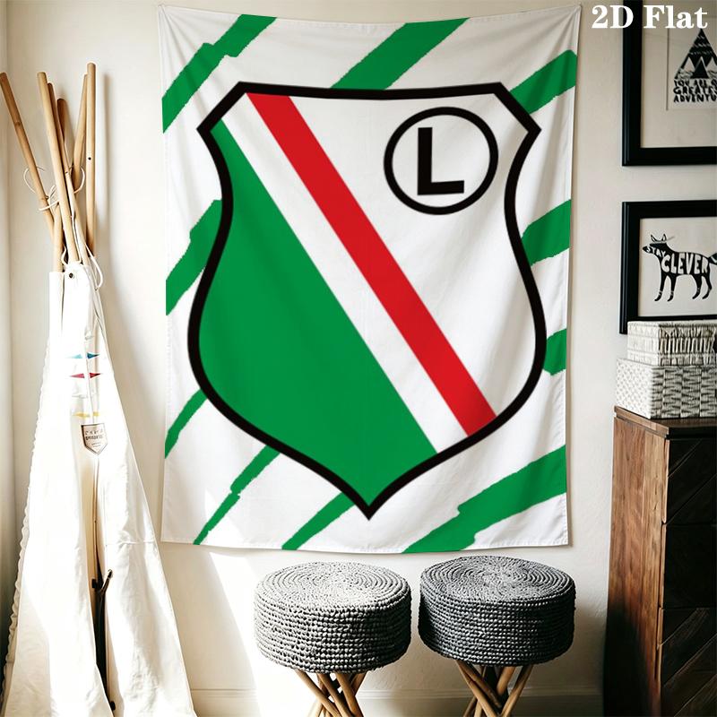 Legia Warsaw Wall Tapestry Aesthetic Wall Hanging Printed Fabric Blanket Decorative Tapestries for Bedroom Living Room Home Decor