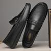 Новый стиль Мужские деловые лоферы Натуральная кожа Слипоны Балетки Ручная работа Повседневная обувь Формальная Свадебная Обувь для вождения Дышащие Мокасины