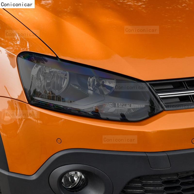 For Volkswagen POLO 2012-2016 Car Exterior Headlight Anti-scratch Front Lamp Tint Cover TPU Protective Film Accessories Sticker