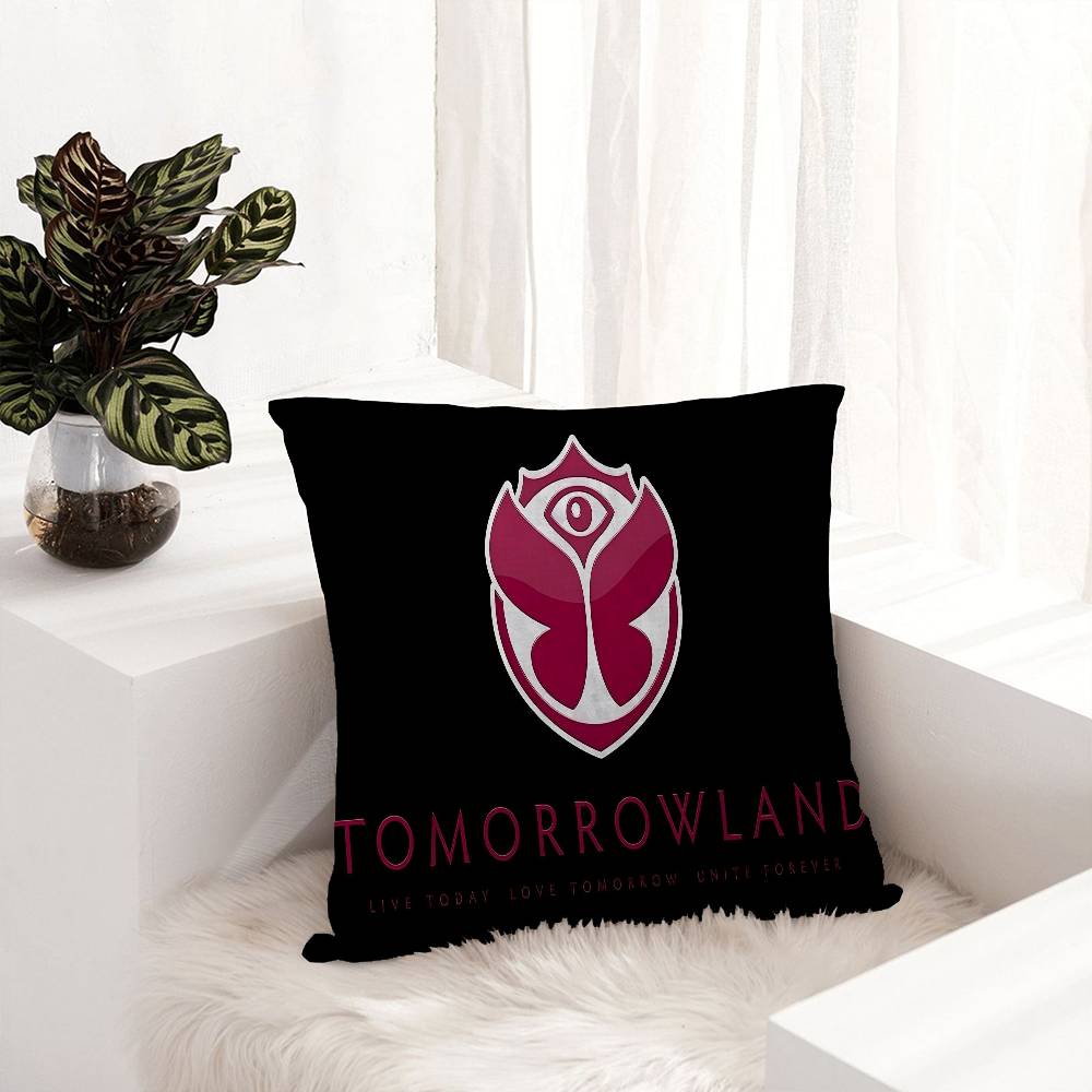 T-Tomorrowland Музыкальный Логотип Персонализированное изображение текст домашние декоративные подушки Бытовые Подарки 45x45см