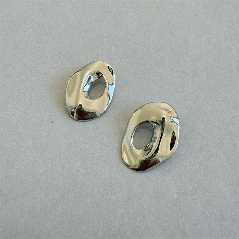 Необычные плиссированные серьги-пусеты, преувеличенные серьги, модные серьги с чувством дизайна