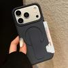 Soft Silicone Grip Holder Card For Magsafe Case for 18 17 16 15 14 13 Pro Max Slot Shockproof Charge Magnetic Cover