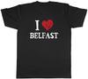 I Love Belfast Mens TShirt Northern Ireland Tee Gift