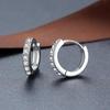 EK148 Hot Sale S925 Silver Earring Round Micro Inlaid Zircon Personalized Trend Earrings Jewelry