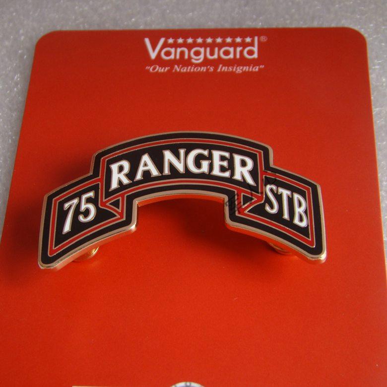 Металлический значок США. Значок служебного удостоверения 75-го полка рейнджеров, значок специального назначения, дающий право на участие в специальных боевых действиях