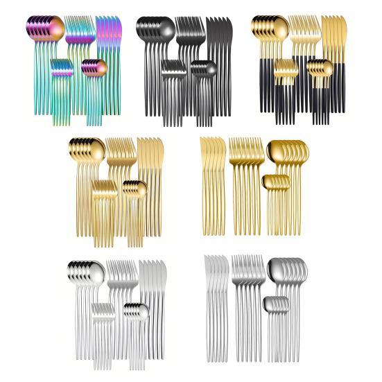 Набор столовых приборов для западного ресторана из нержавеющей стали