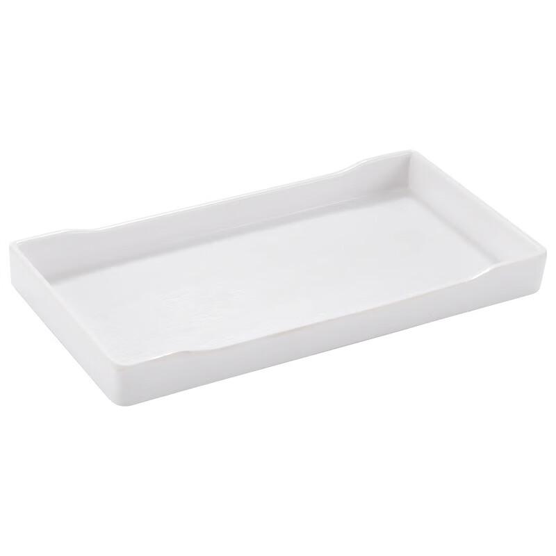 Japanese Style White Melamine Rectangular Serving Plate