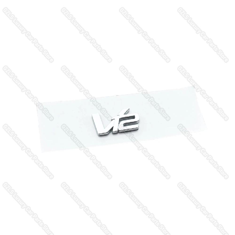 1Piece Car Body Sticker Rear Wing V12 Badge Emblems Side Fender  For Aston Martin