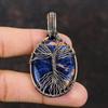 Tree Of Life Sodalite Gemstone Pendant Copper Wire Wrapped Pendant Wire Wrap Jewelry Gift For Mother Handmade Pendants Tree Of Life Jewelry