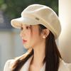 Japanese Casual Versatile Hat for Women In Autumn and Winter British Style Beret Retro Literary Newspaper Beret Showing Face Little Painter Hat