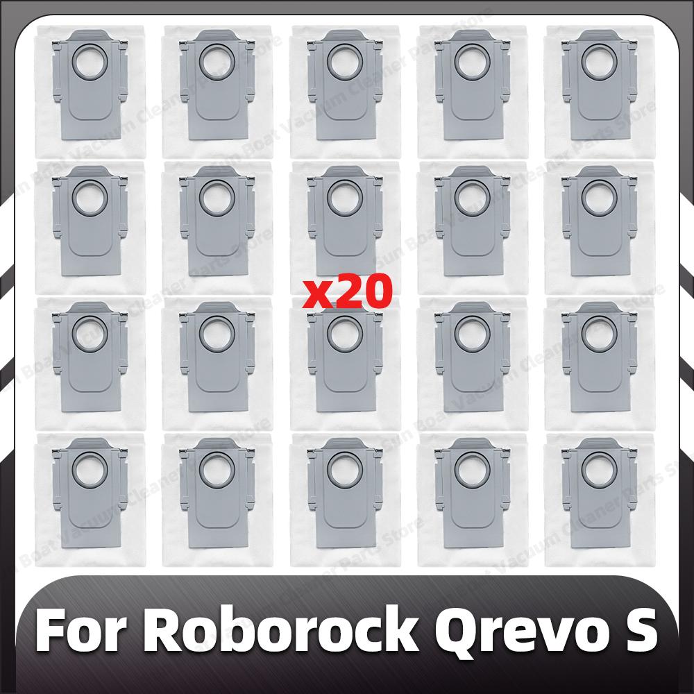 Compatible for Roborock Qrevo S Replacement Main Side Brush HEPA Filter Mop Pad Dust Bags Spare Parts Accessories