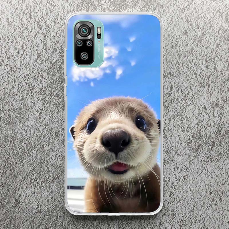 Animal Otter Cute Cartoon Print Soft Case for Xiaomi Redmi Note 14 13 12S 11S Phone Shell 10 Pro Plus 11E 11T 12 11 10S 5G Cover