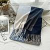 High End Imitation Cashmere Plaid Scarf Versatile and Warm In Winter  Women's Neck Scarf  Fringed Shawl