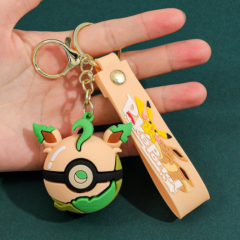 Брелок Poké Ball, Прочный металлический брелок-шар Pokémon, Коллекционный брелок из аниме для ключей автомобиля, Брелок-подвеска для сумки, Подарок
