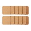 Cork Coasters, Pack of 12, Wooden Round/Square, 100mm Diameter, 5mm Thick, High Density, Mildew Resistant, Heat Resistant, Non-Slip, Absorbent