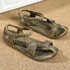 Luxury 2024 Summer Sandals Outdoor Leisure Beach Grass Shoes Couple Large EVA Knitted Casual Comfort Sandals