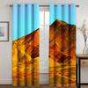 Mountain Plants Natural Scenery Printed High Shading Curtains Bedroom Decorative Curtains with Hook Accessories 2 Panels New