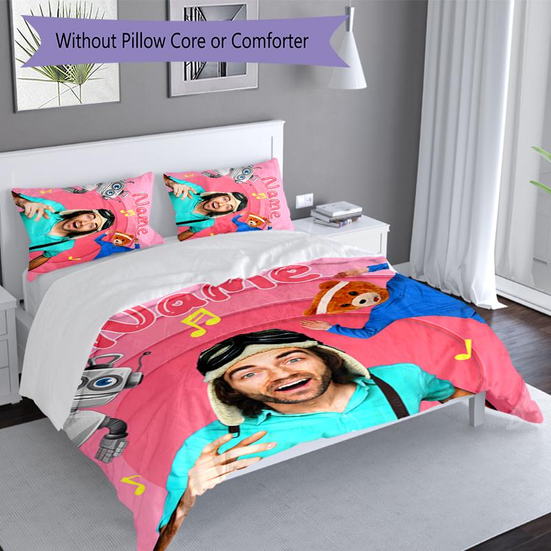 3pcs Custom Name Danny Go Set,Includes 1 Duvet Cover and 2 Pillowcases,All-season Bedroom Decor