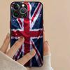 Чехол с флагами США и Великобритании для iPhone X XR XS 11 12 13 14 15 16 pro MAX mini, матовый, противоударный