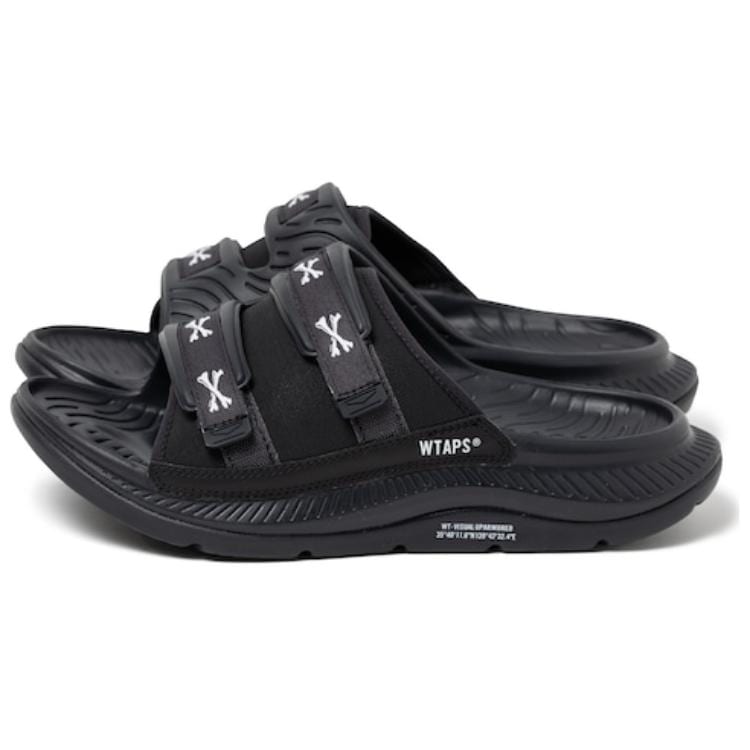 HOKA One One X WTAPS ORA Luxe Шлепанцы Унисекс Черный Белый 1155398-JLC