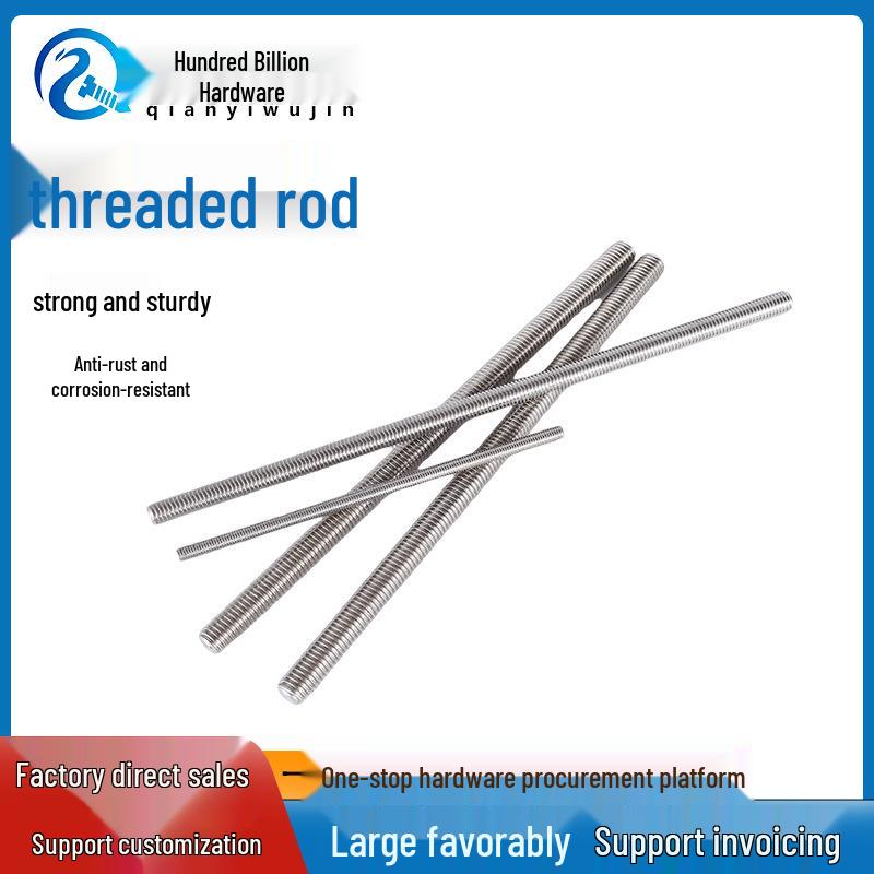Customizable 304 Stainless Steel Fully Threaded Rod