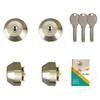 TOSTEM (Tostem) Replacement Key for Duo PG/SG Back Doors, Double Cylinder Lock, Dimple Key, LIXIL Z-5201-DVAE QDJ-902 QDJ-903 Silver, Replacement Inst