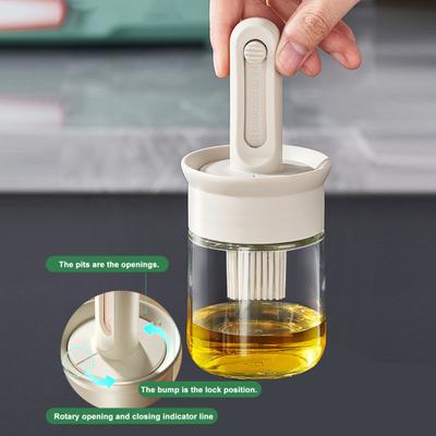 Бутылка для масла Yousheng Oil Brush Bottle, не содержащая бисфенол А, дозатор масла с выдвижной щеткой, устойчивый к высоким температурам кухонный инструмент для приготовления пищи, выпечки, барбекю