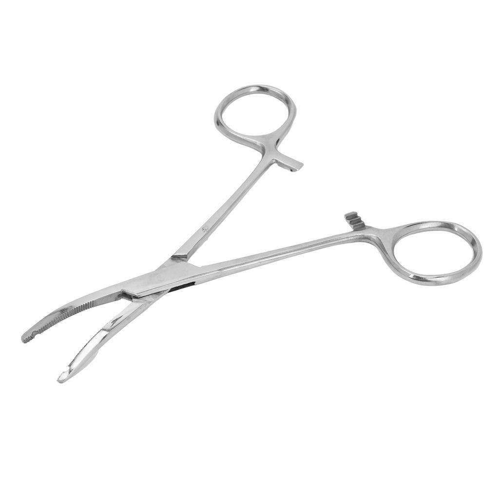 Slotted Forceps Stainless Steel Reusable Bead Clamping Tool Bead Ball Holding Tweezers for Tongue