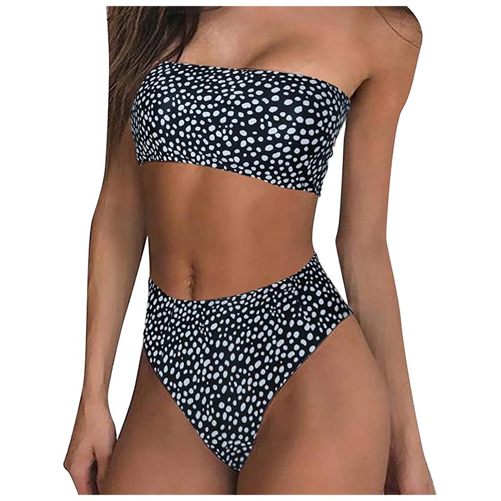 Women's Printing Padded Push Up 2 Piece Bikini Hollow Out Swimsuits Beachweart