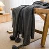 Плед ручной работы с кисточками - Уютный плед в интернет-стиле для дивана, идеально подходит для офиса или кровати