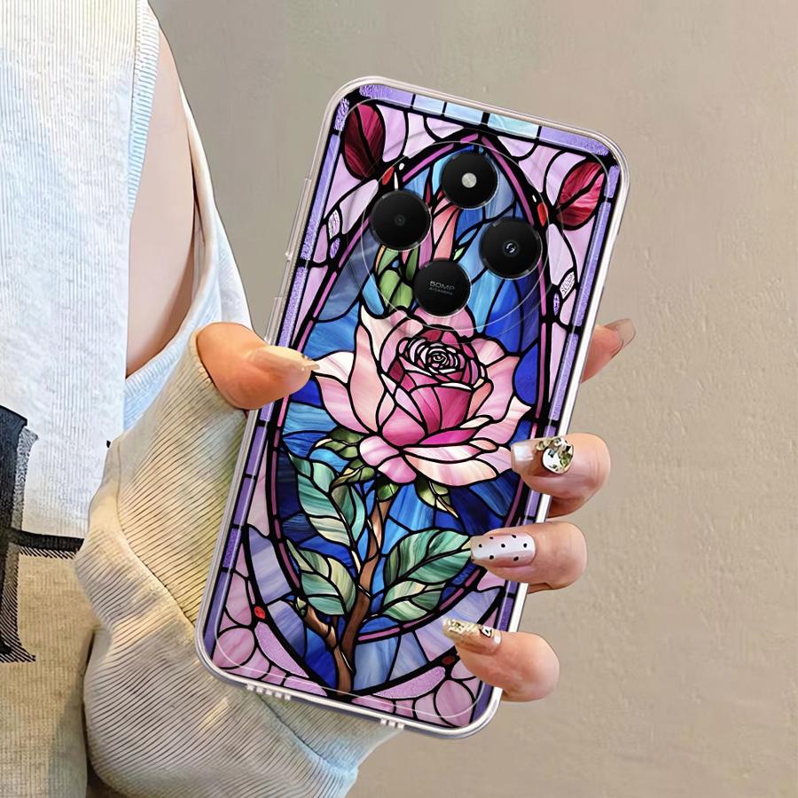 Colorful Window Flowers Soft Phone Cover Phone Case for Xiaomi Mi 11T Pro 11 Lite