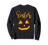 Sister Pumpkin Funny Matching Family Halloween DIY Costume Sweatshirt