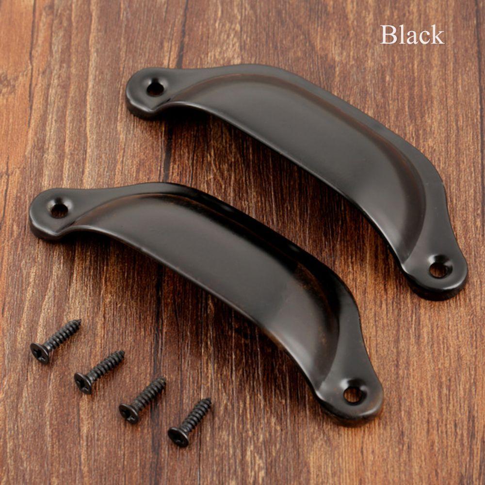 Antique Brass Dresser Furniture Shell Shape Cabinet Pulls Door Handle Drawer Knob Wardrobe Pulls