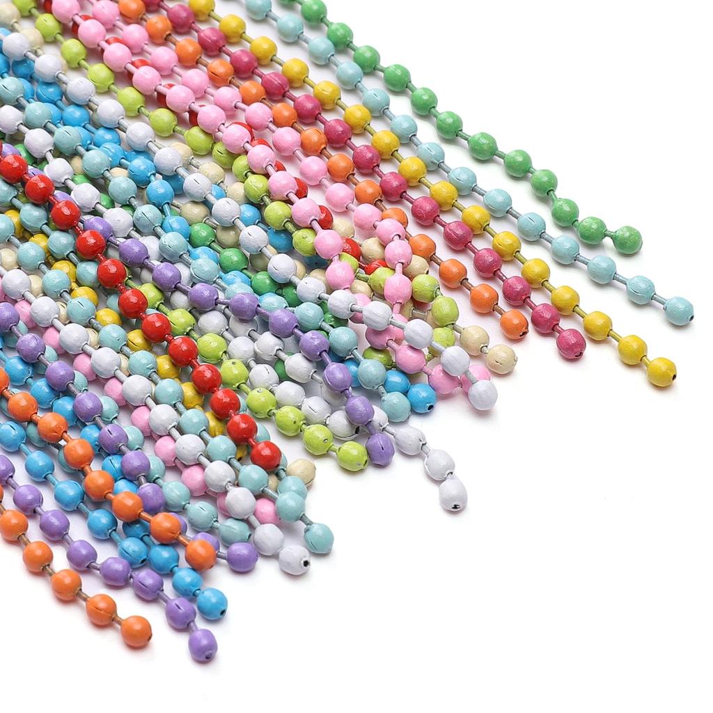 20/50Pcs Iron Paint Chain Bead Chain Buckle For DIY Key Wallet Pendant Accessories