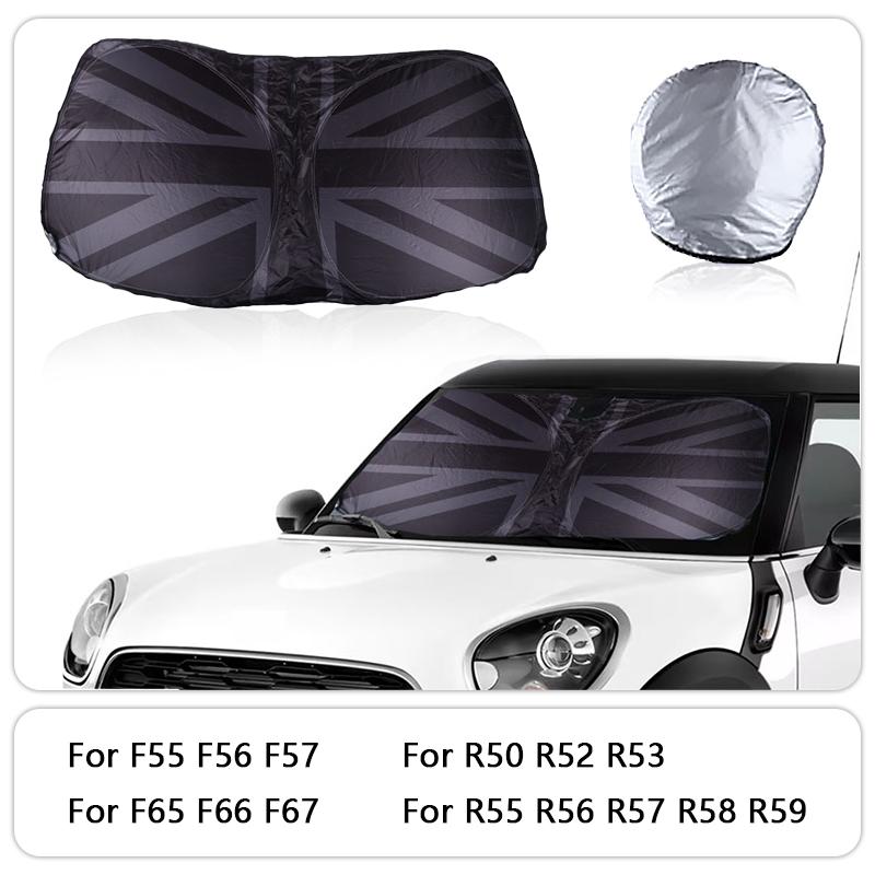Car Front Window SunShade Cover Blocks UV Reflector For Mini Cooper One R50 R53 R56 R60 F55 F56 R58 R59 Windshield SunshadeWindshield Sunshades 1