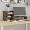 VidaXL Monitor Stand Honey Brown 81x20x30 Cm Solid Pine Wood 813997