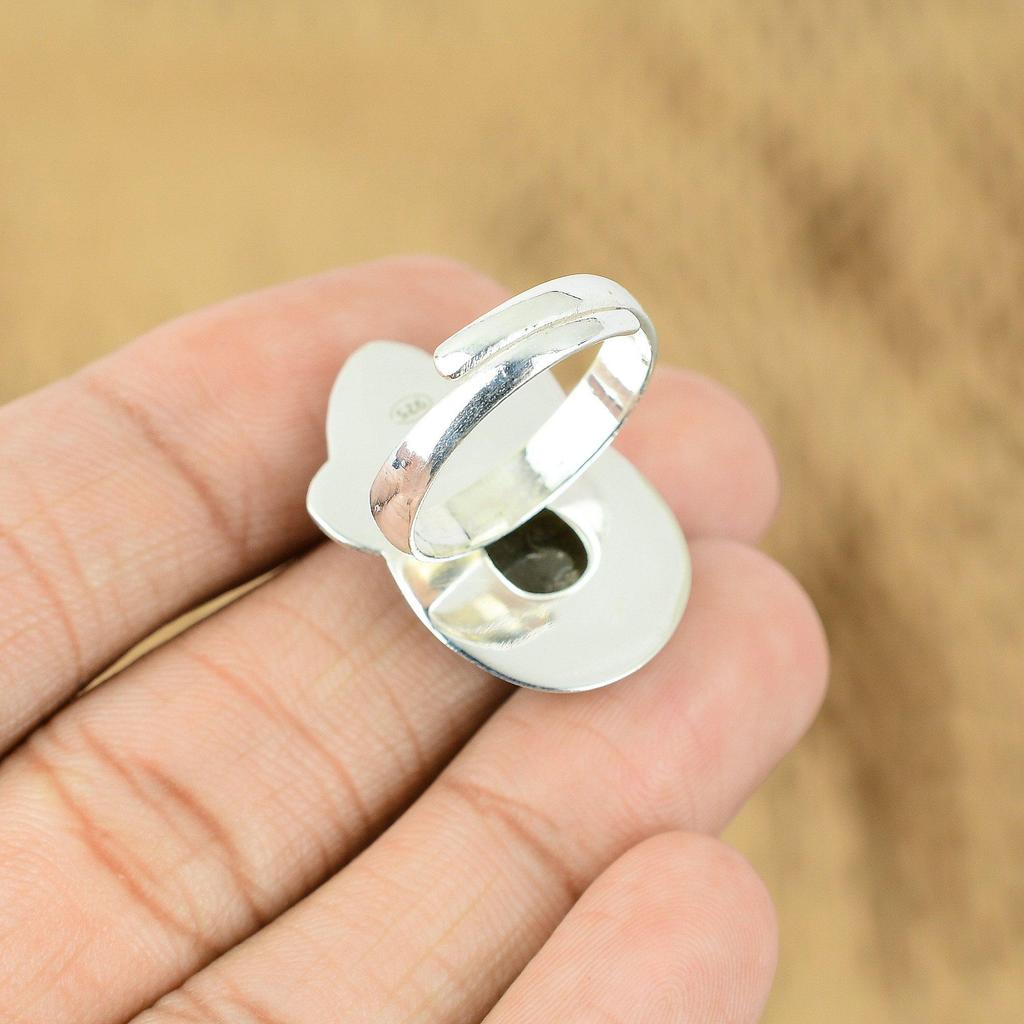 Распродажа ко Дню матери Кольцо Солитер из стерлингового серебра с лабрадоритом для сестры