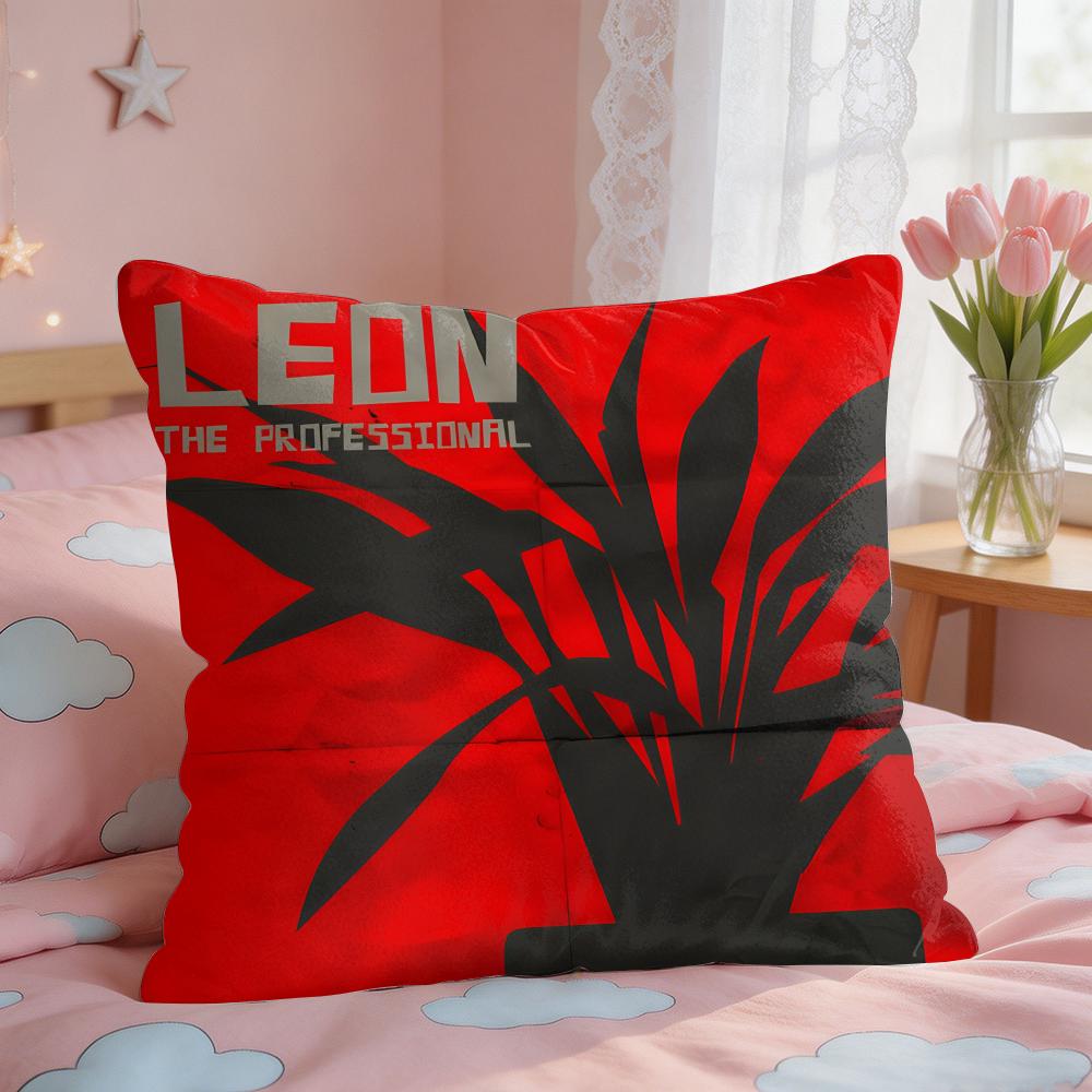 LLeon PPoster Classic Film Cushion Cover Square Short Plush Pillow Case Living Room Sofa Home Decor Funda X