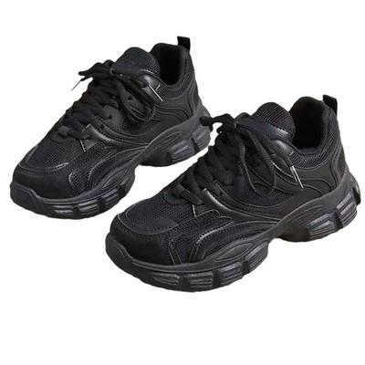 Женская обувь для папы. Модная толстая подошва для увеличения темперамента. Спортивная маленькая белая обувь. Удобная дышащая повседневная обувь.