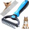 Brosse De Toilettage - Brosse Chien - 17+9 Dents - Démêlage - Poils Longs - Conçue Pour Animaux