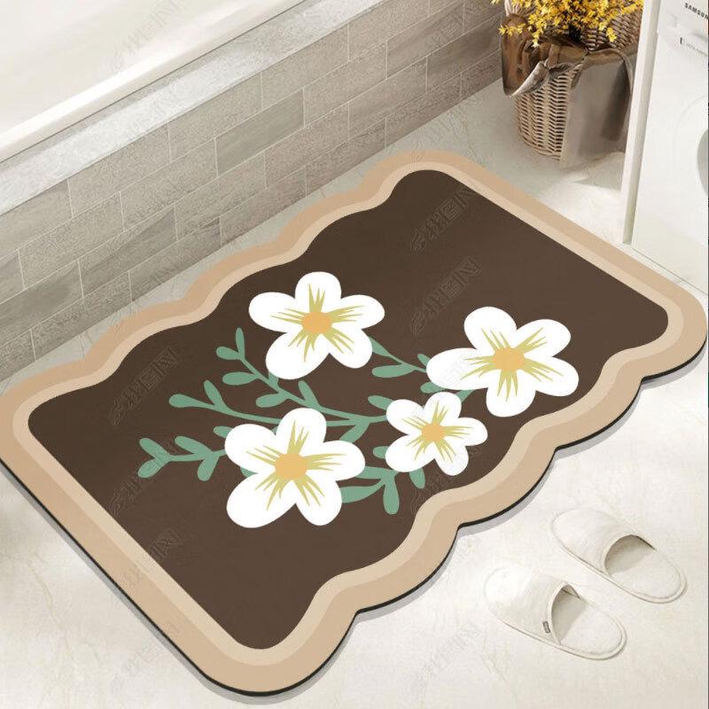 Longchan Fresh Floral Bathroom Mat