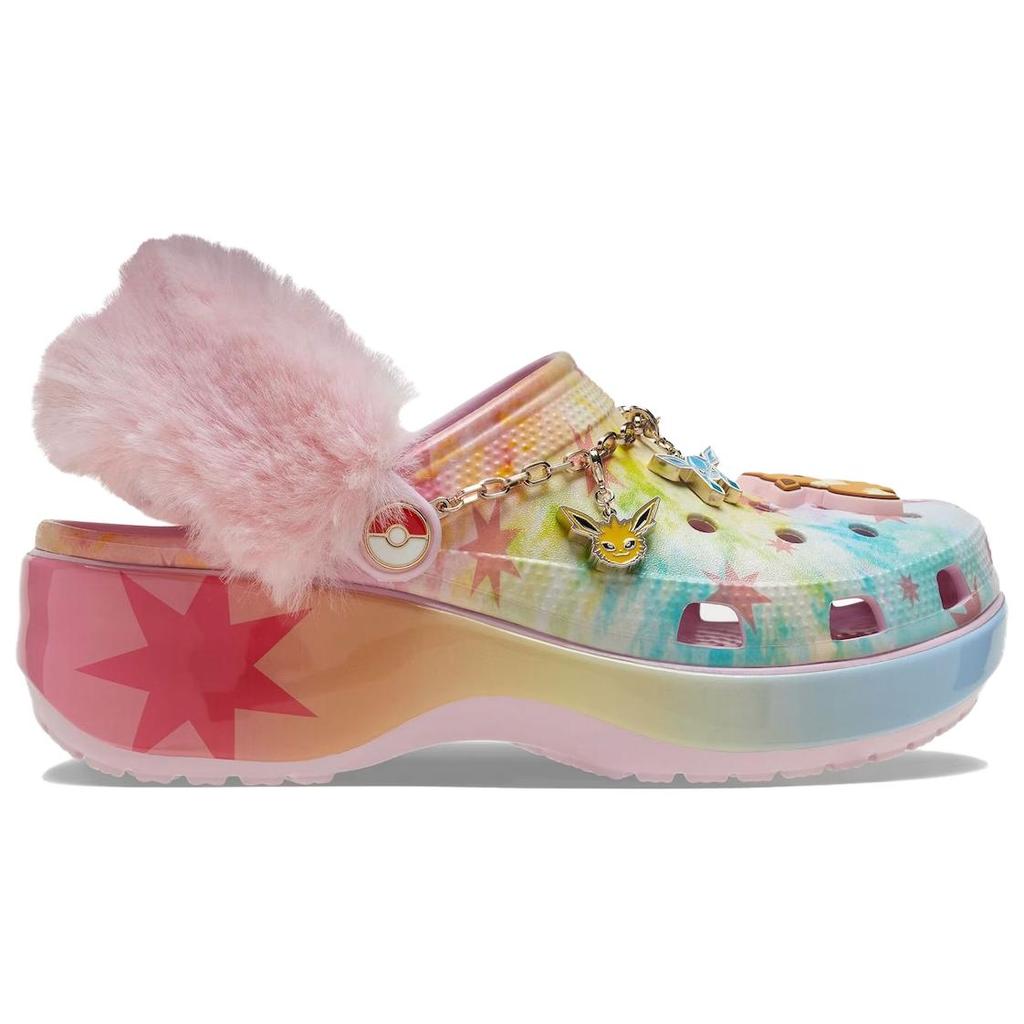 Crocs Pokémon x Classic Platform Clog Иви Женские Кроссовки Розовый Мультиколор 211429-90H