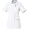 Медицинская туника для медсестры Verdexel VEM141 Топ Белый x Серебристо-серый S [Midori Anzen] Женская