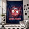 Wall Hanging Tapestry With Custom Name & Text, Sydney Roosters Decorative Tapestry For Bedroom