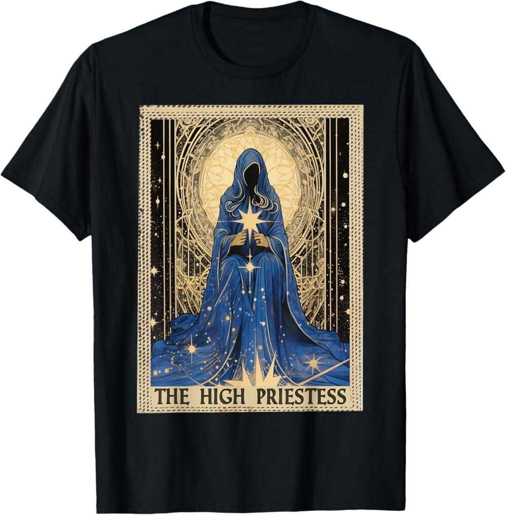 Occult Tarot Card Priestess T-Shirt, Halloween Tshirt ,Unisex Tee