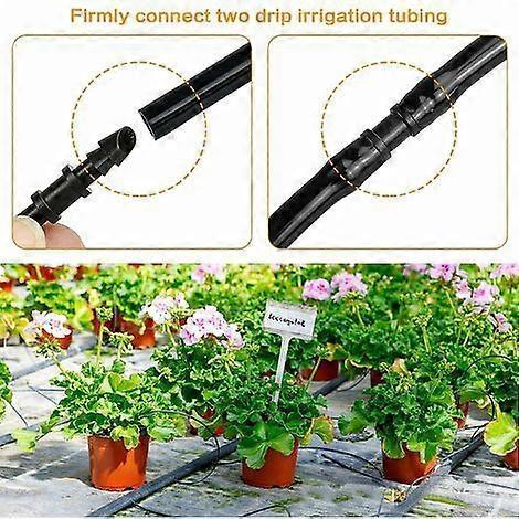 100pcs 1/4" Barbed Coupling Fittings for Drip Irrigation, 1/4" Universal Drip