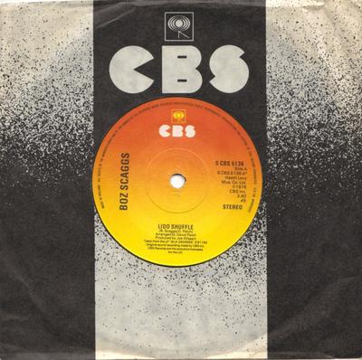7-дюймовая пластинка BOZ SCAGGS - Lido Shuffle SCBS5136 CBS 1977 UK Поп Б/У