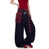 Джинсы в клетку JYL для мужчин Винтажные Bootcut Свободные Модные Jazz Широкие Джинсовые